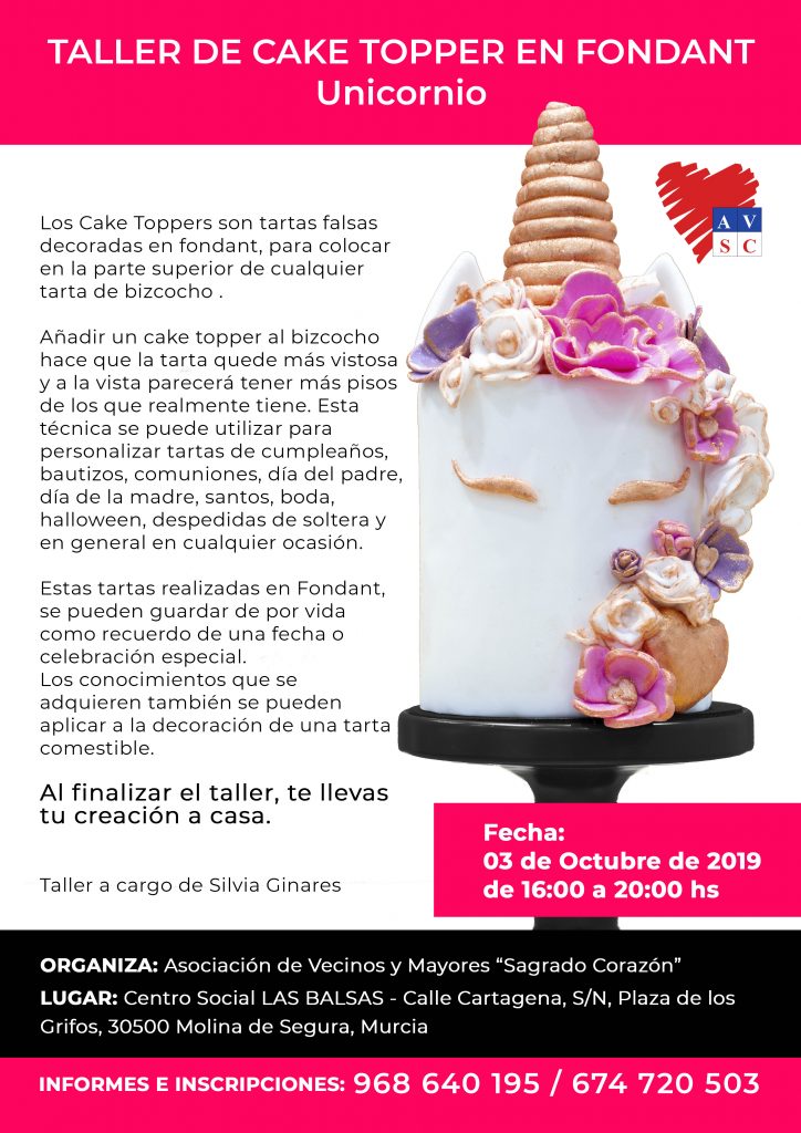 Taller de Cake Topper en Fondant - Unicornio