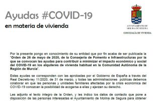 ayudas covid-19 en materia de vivienda