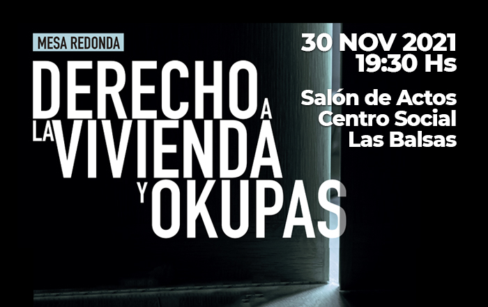 mesa redonda derecho a la vivienda y okupas