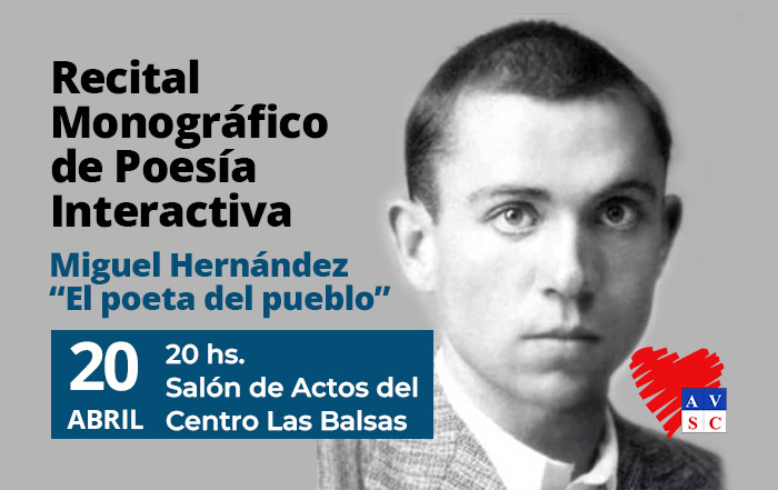 Recital monográfico de poesía interactiva sobre Miguel Hernández